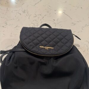 Karl Lagerfeld Quilted Black Backpack
